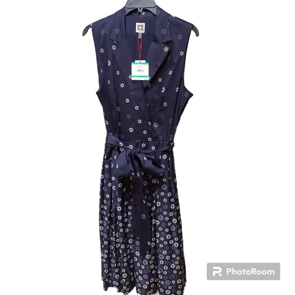 🆕{Anne Klein} Distant Mountain Navy Blue Dress